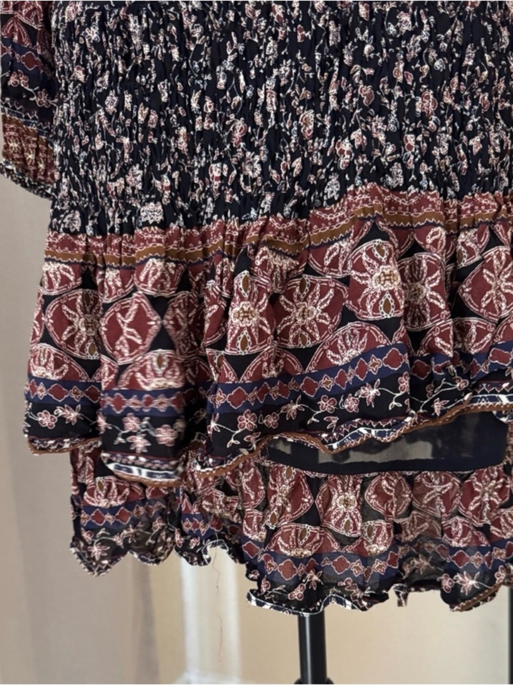 ASTR The Label Floral Ruffle Tiered Dress Boho Fairy XS - Picture 8 of 9